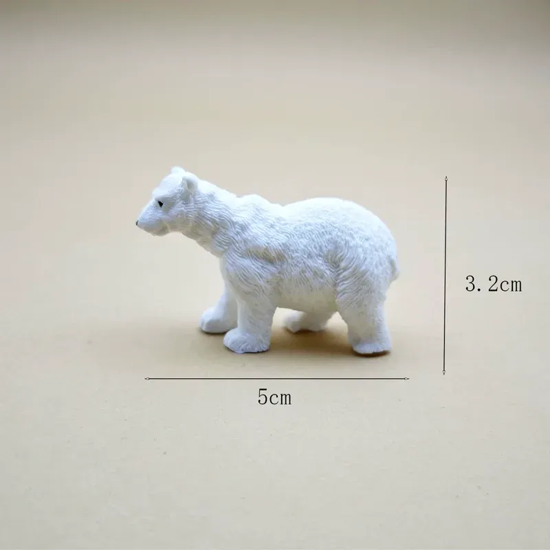 Kit 3 miniatures ours polaire résine