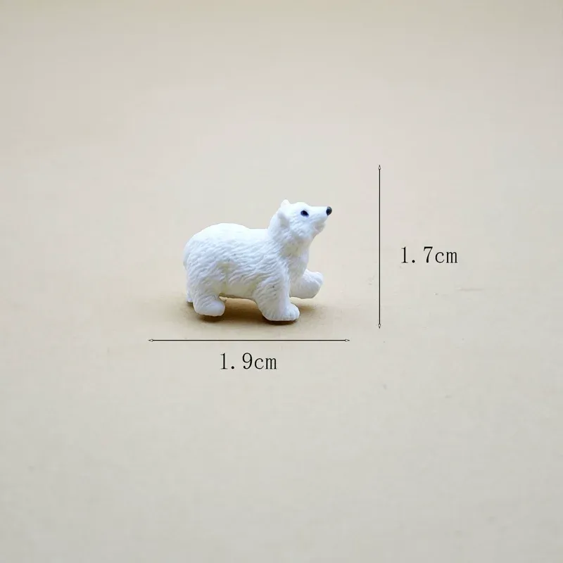 Kit 3 miniatures ours polaire résine