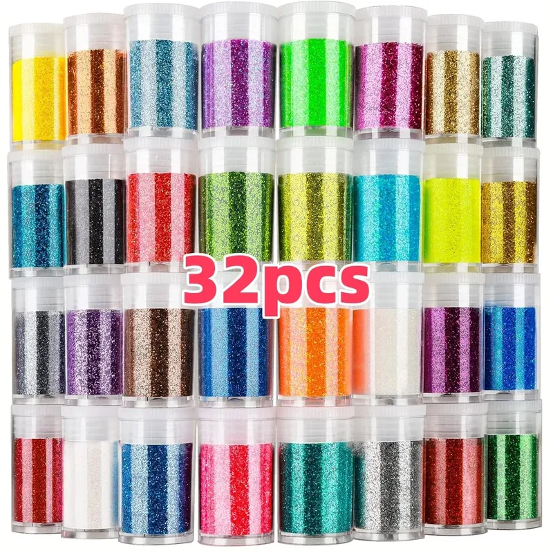 Kit 32 pots paillettes extra fines pour résine