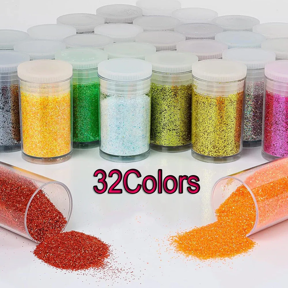 Kit 32 pots paillettes extra fines pour résine