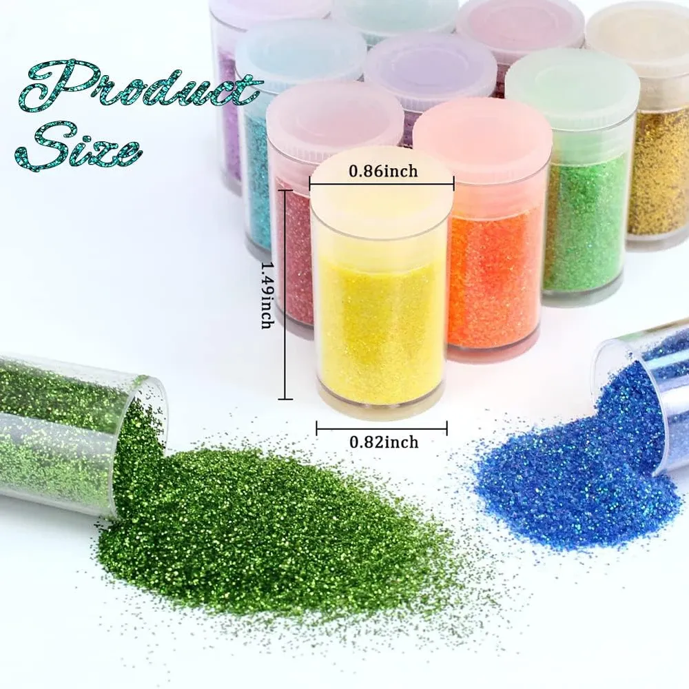 Kit 32 pots paillettes extra fines pour résine