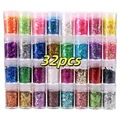 Kit 32 pots paillettes extra fines pour résine – Color PA170-S1