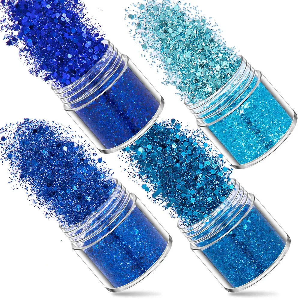Kit 4 pièces paillettes fines 1 mm pour résine et bijoux