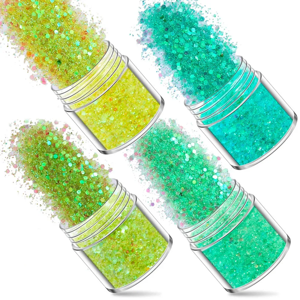 Kit 4 pièces paillettes fines 1 mm pour résine et bijoux