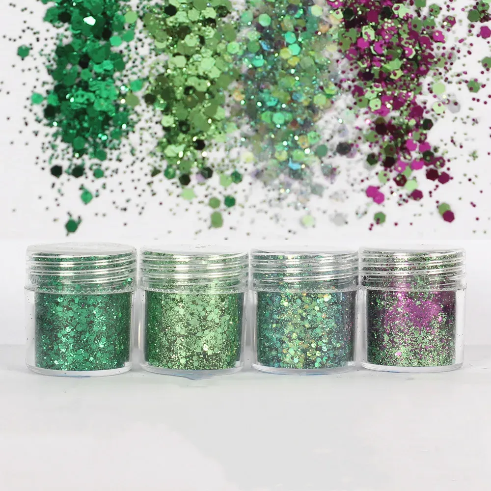 Kit 4 pièces paillettes fines 1 mm pour résine et bijoux