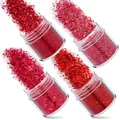 Kit 4 pièces paillettes fines 1 mm pour résine et bijoux – Couleur GRIS (A5)
