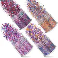 Kit 4 pièces paillettes fines 1 mm pour résine et bijoux – Couleur Rose (A8)
