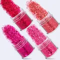 Kit 4 pièces paillettes fines 1 mm pour résine et bijoux – Couleur Rouge (A4)