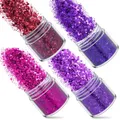 Kit 4 pièces paillettes fines 1 mm pour résine et bijoux – Couleur vert (A3)
