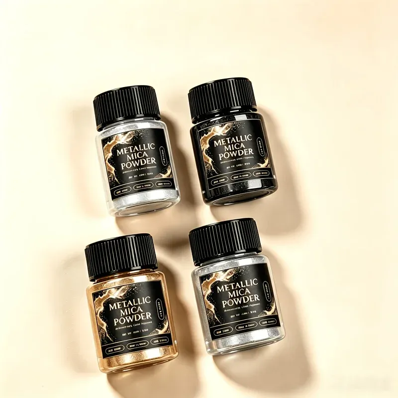 Kit 4 poudres mica métallisées 20 ml pour résine