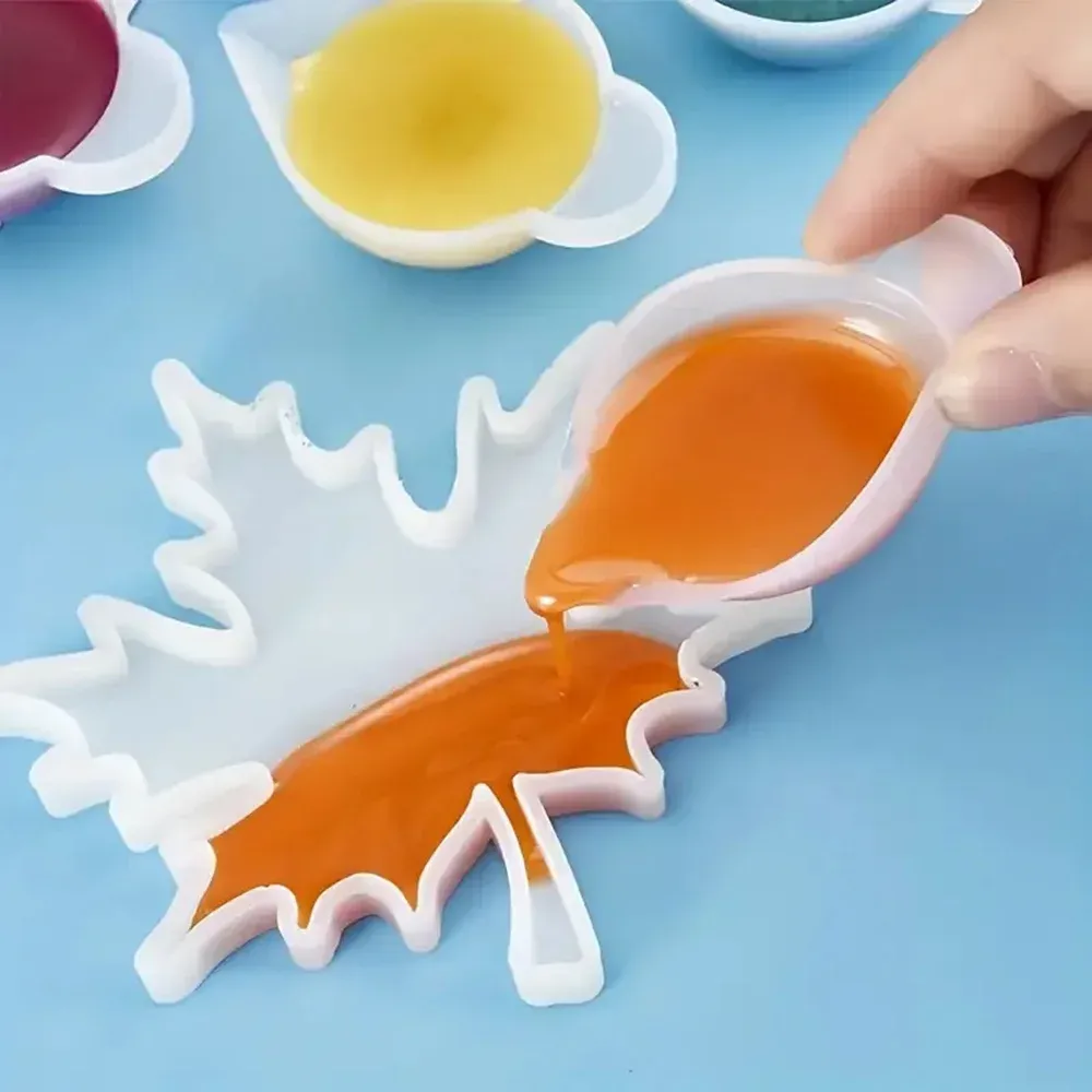 Kit 5 tasses mélange résine silicone empilables