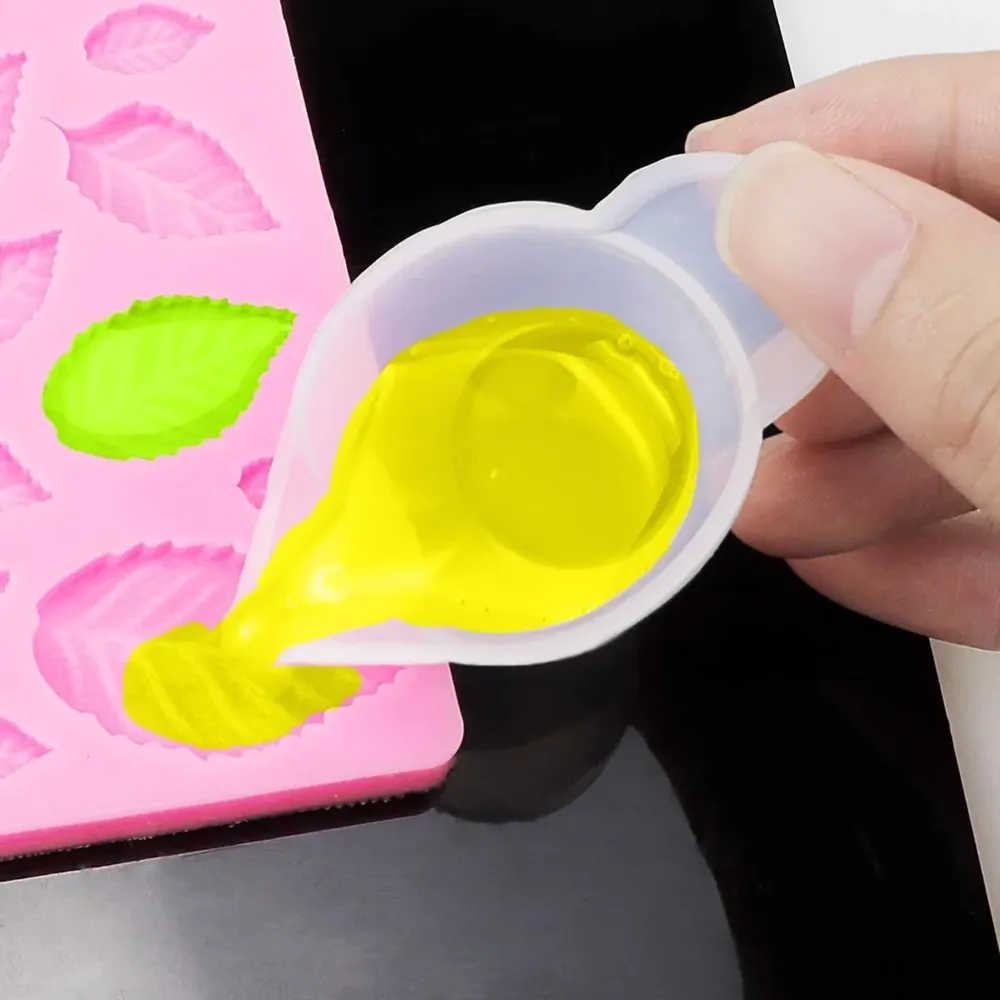 Kit 5 tasses mélange résine silicone empilables