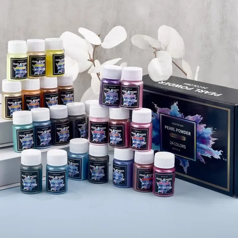 Kit 6 à 30 pigments poudre mica pour résine époxy