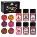 Kit 6 couleurs pigments poudre mica nacrée pour résine – Couleur BLANC (01)