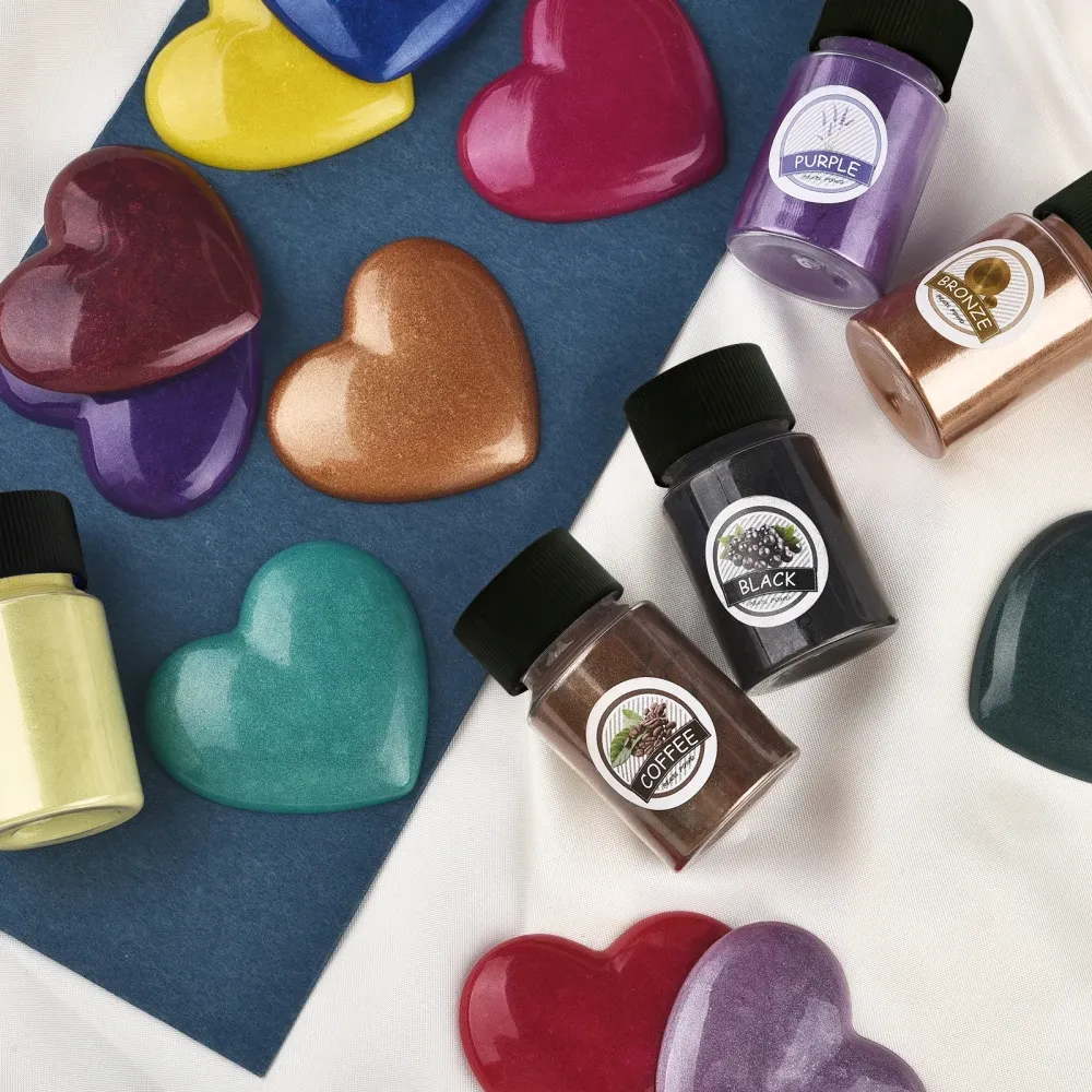 Kit 6 couleurs pigments poudre mica nacrée pour résine