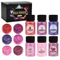 Kit 6 couleurs pigments poudre mica nacrée pour résine – Couleur noir (02)