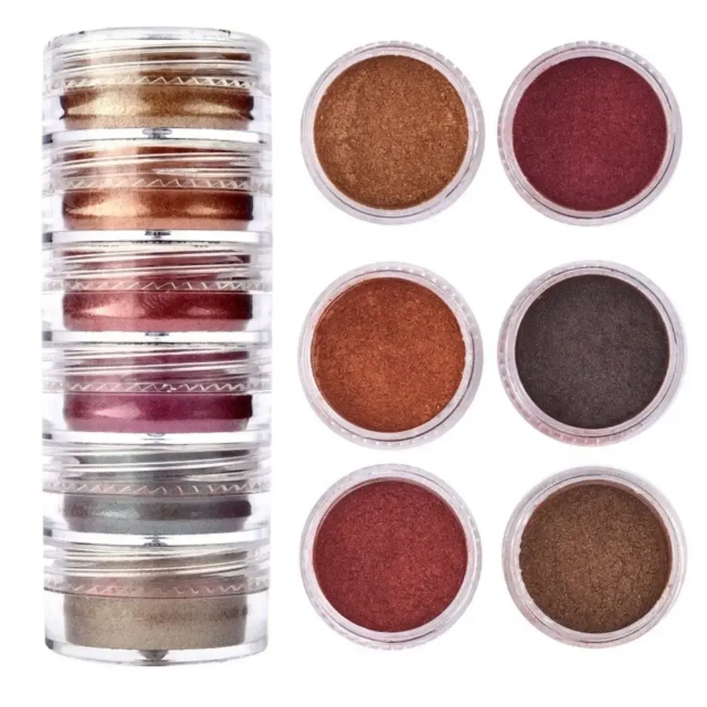 Kit 6 couleurs poudre de mica nacrée pour résine