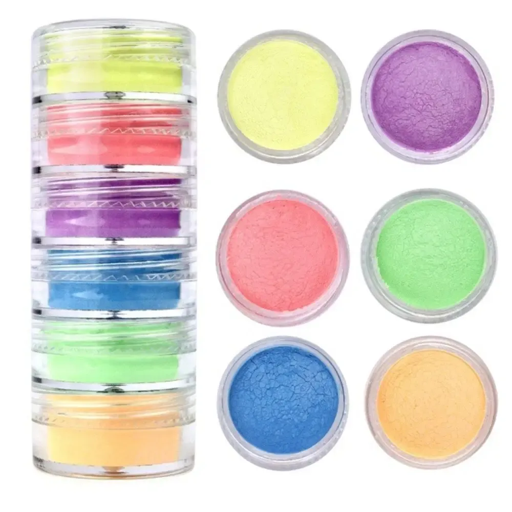 Kit 6 couleurs poudre de mica nacrée pour résine