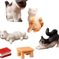 Kit 6 miniatures chat vintage résine – 3