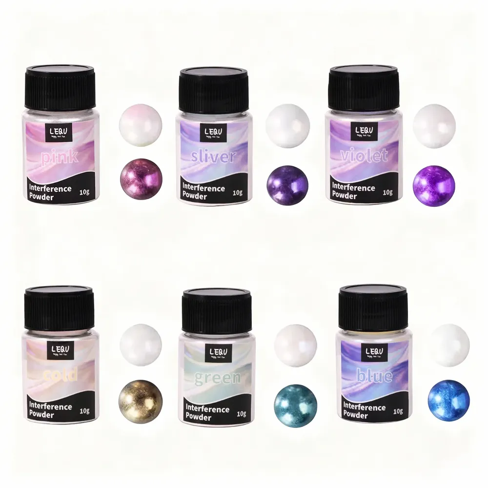 Kit 6 paillettes nacrées mica caméléon pour résine