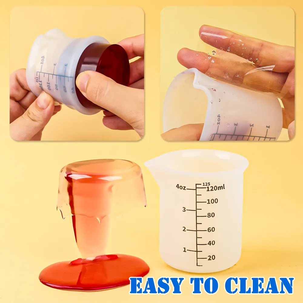 Kit 8 tasses mesure silicone 125 ml résine époxy