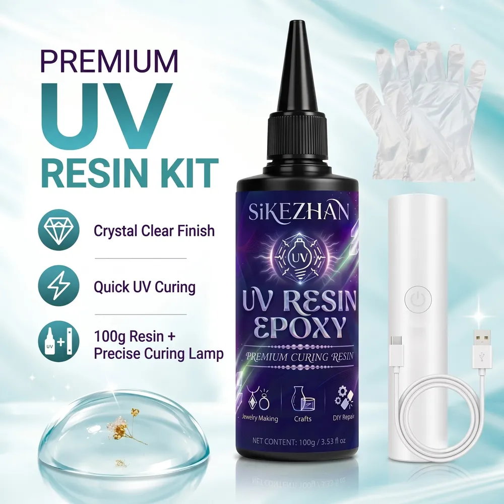 Kit colle UV 100g à séchage rapide pour bijoux