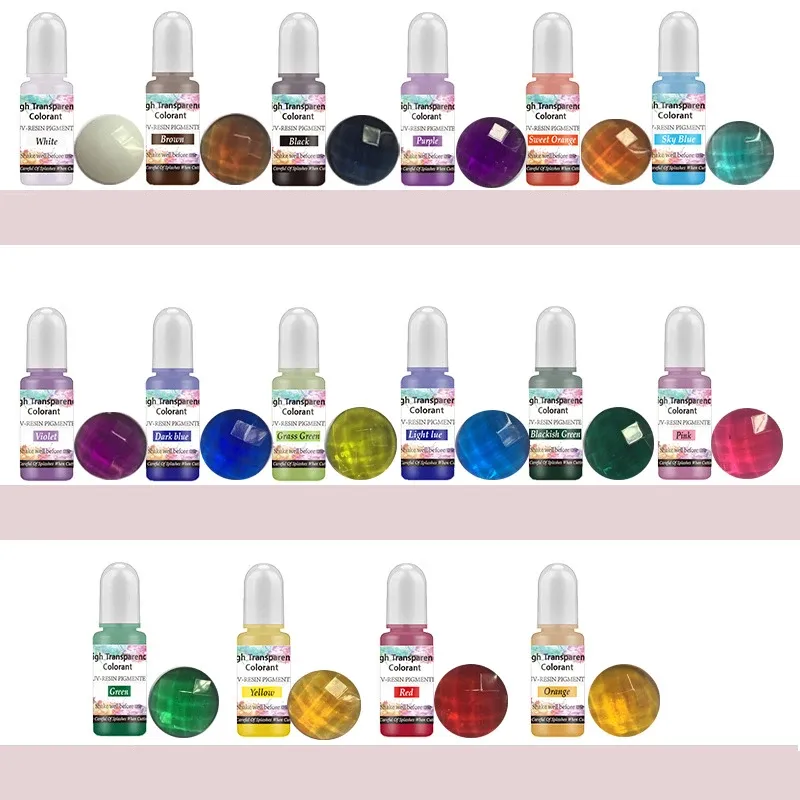 Kit colorant liquide résine époxy pour bijoux et artisanat