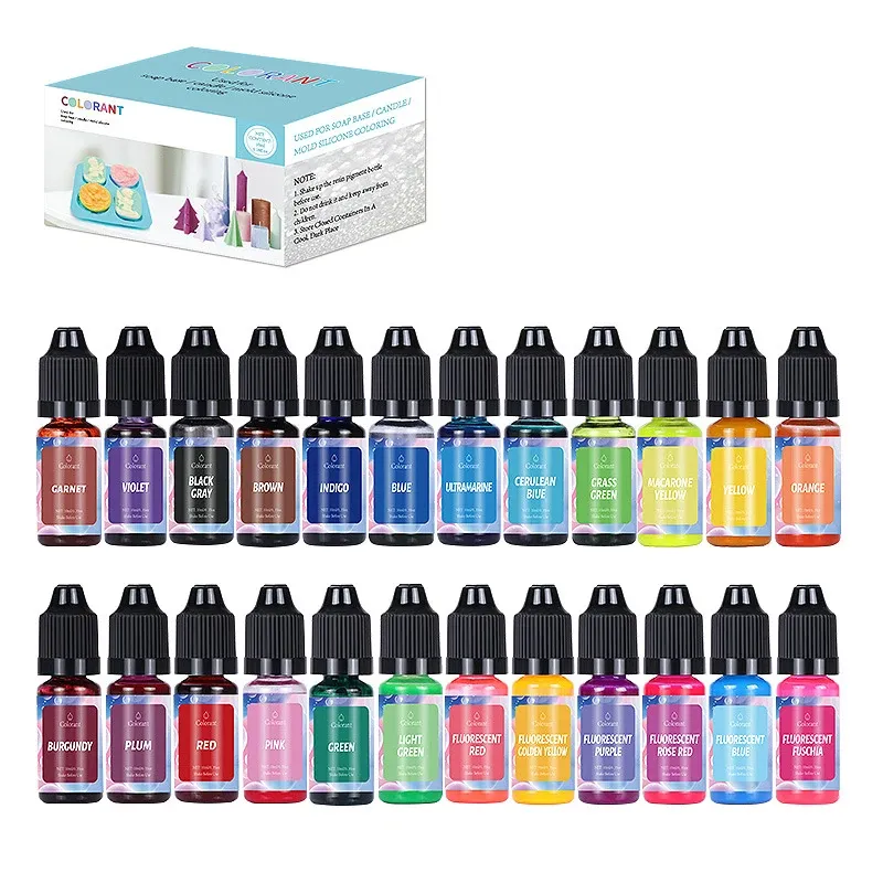 Kit colorant liquide résine époxy pour bijoux et artisanat