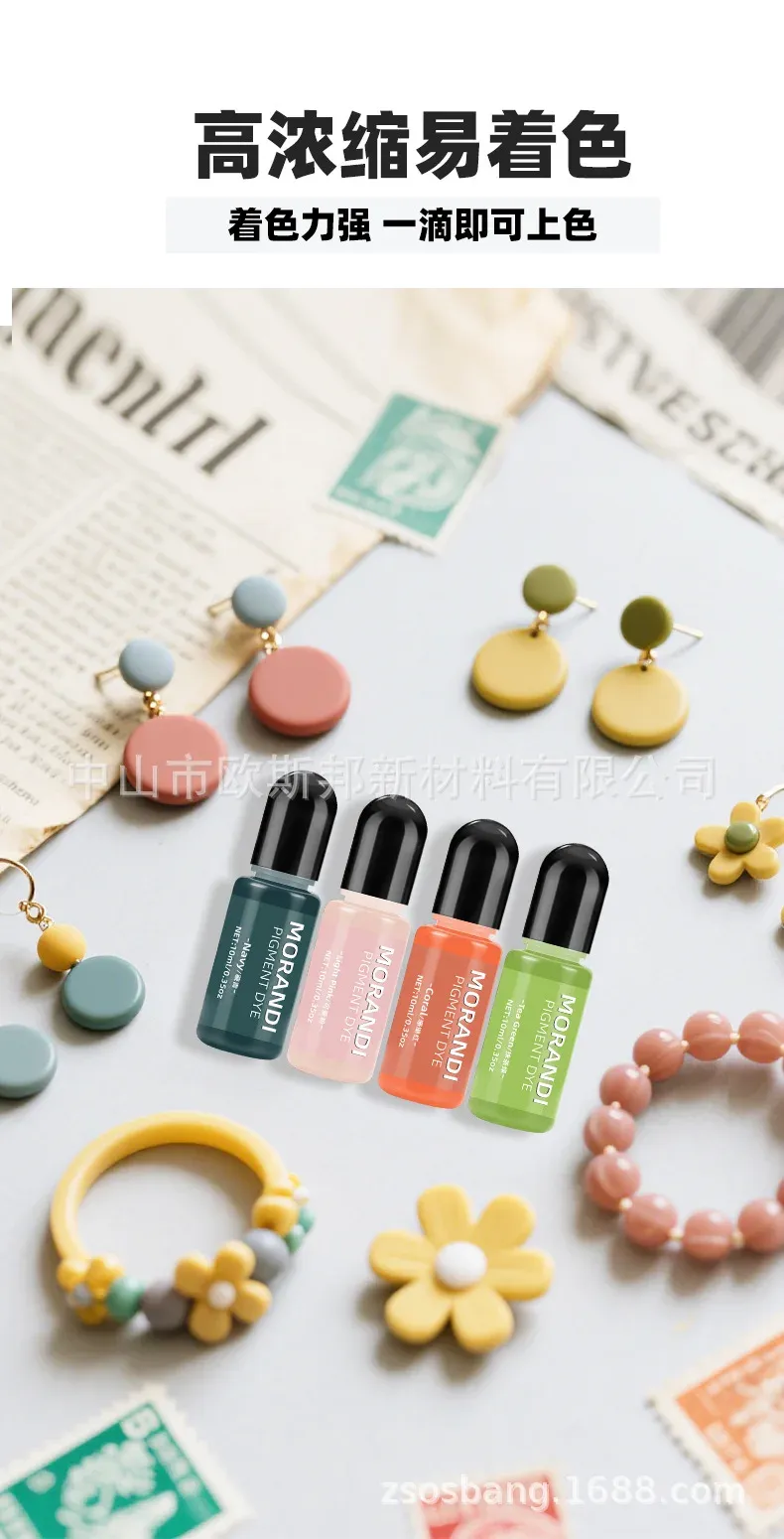 Kit de 24 colorants Morandi 10 ml pour résine