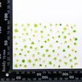 Kit de 24 fleurs séchées pressées bleues pour résine – Couleur Suck green