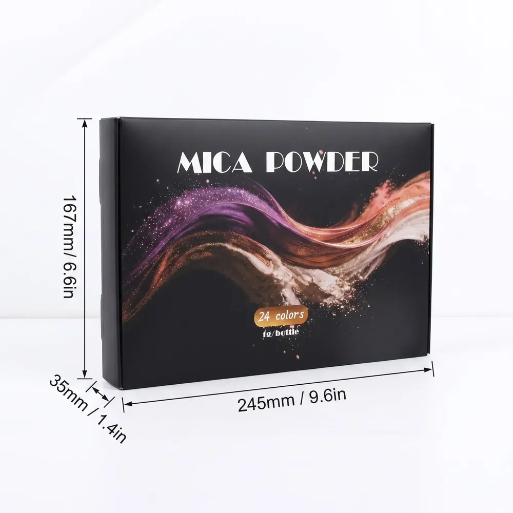 Kit de 24 pigments mica nacrés pour résine