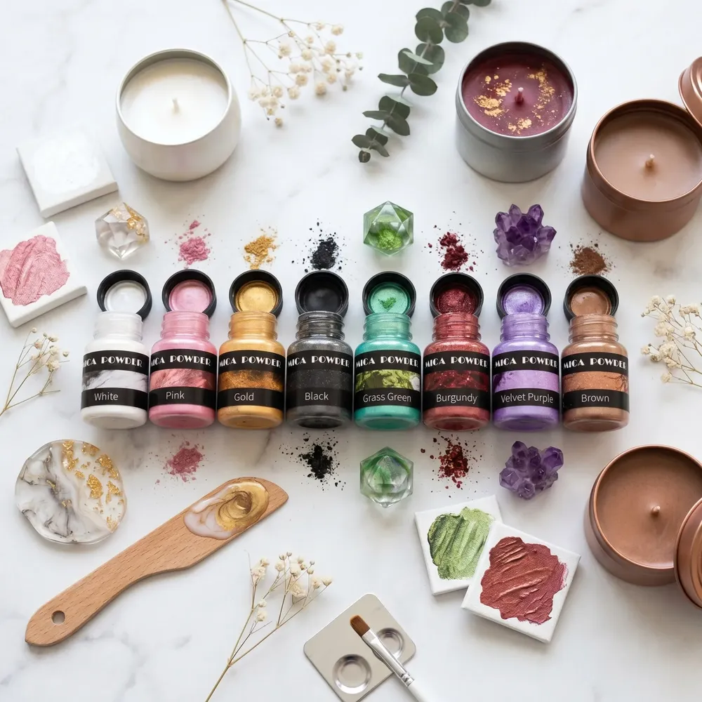 Kit de 24 pigments mica nacrés pour résine