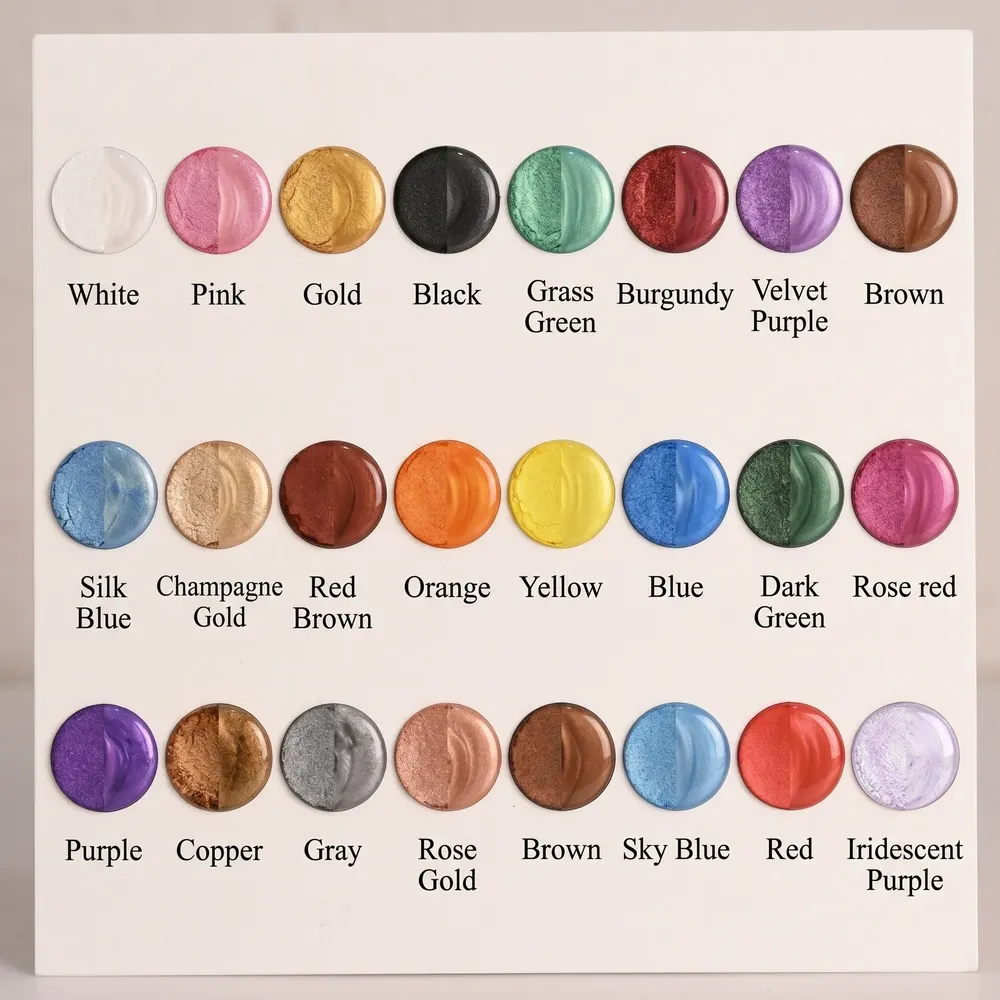 Kit de 24 pigments mica nacrés pour résine