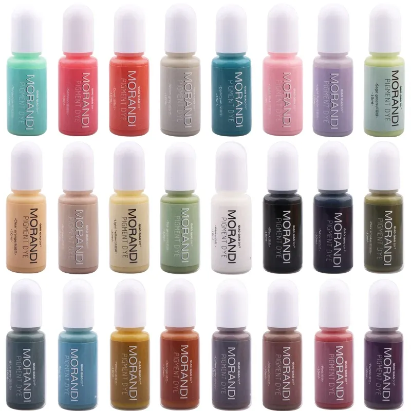 Kit de 24 pigments opaque Morandi 10 ml pour résine