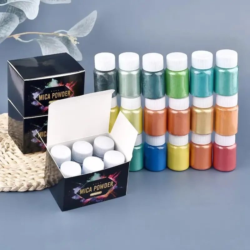 Kit de 6 pigments mica nacrés pour résine