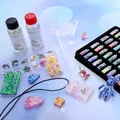 Kit démarrage moules résine silicone pour bijoux porte-clés – 5