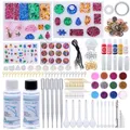 Kit démarrage moules résine silicone pour bijoux porte-clés – Couleur Kit 3
