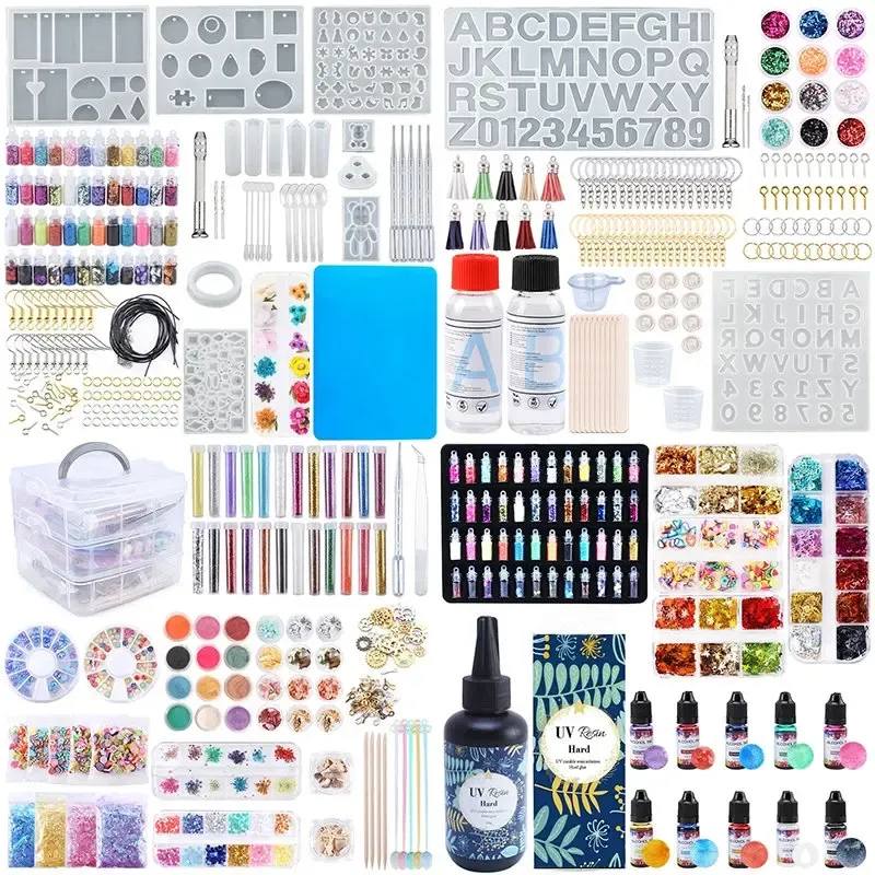 Kit démarrage résine époxy 50 ml à 250 ml et moules silicone