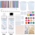 Kit démarrage résine époxy 50 ml à 250 ml et moules silicone – Couleur all in one set 8