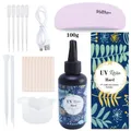 Kit démarrage résine époxy 50 ml à 250 ml et moules silicone – Couleur all in one set 10