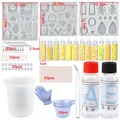 Kit démarrage résine époxy 50 ml à 250 ml et moules silicone – Couleur all in one set 14