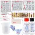 Kit démarrage résine époxy 50 ml à 250 ml et moules silicone – Couleur all in one set 13