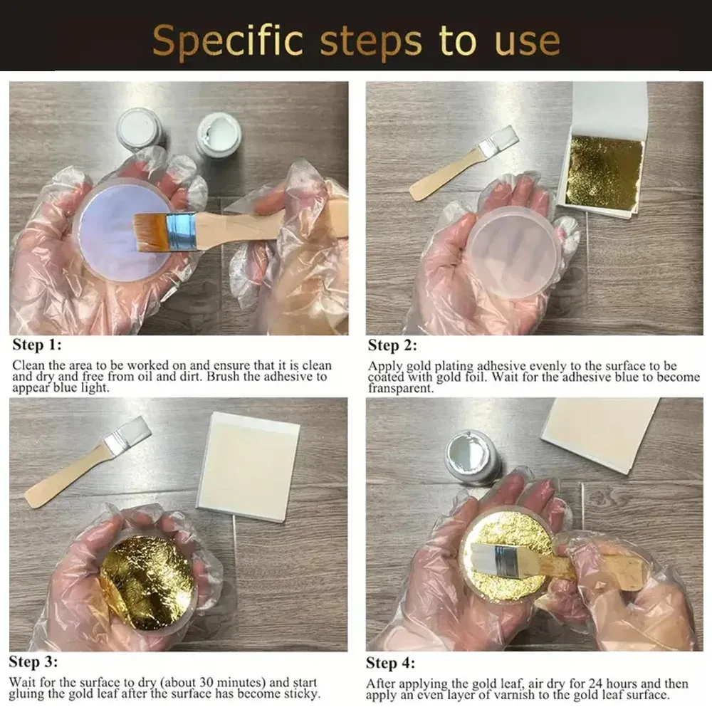Kit dorure 100 ml à 200 ml résine époxy pour feuille d'or et bijoux