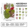 Kit fleurs séchées pressées colorées 65 à 110 pièces – Couleur A 90Pcs