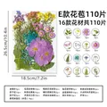 Kit fleurs séchées pressées colorées 65 à 110 pièces – Couleur E 110Pcs