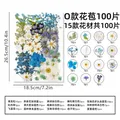 Kit fleurs séchées pressées colorées 65 à 110 pièces – Couleur O 100Pcs