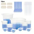 Kit mélange résine silicone 34 pièces 100 à 600 ml – Couleur 1set