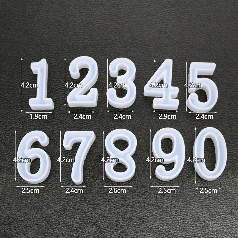 Kit moules silicone lettres et chiffres pour porte-clés DIY