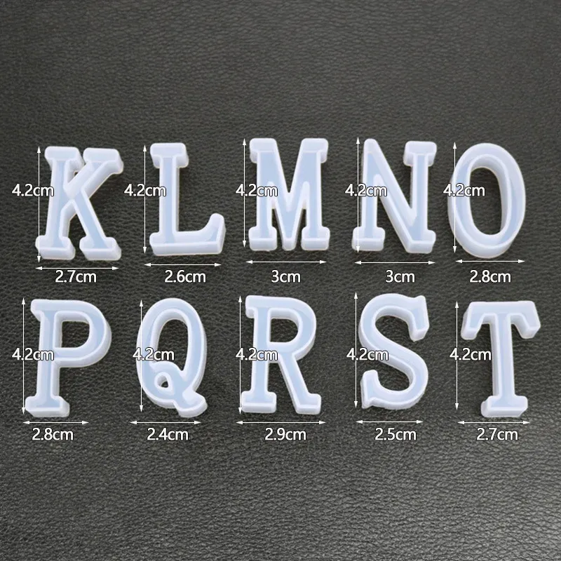 Kit moules silicone lettres et chiffres pour porte-clés DIY