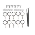 Kit moules silicone lettres et chiffres pour porte-clés DIY – Couleur Tool Set 2